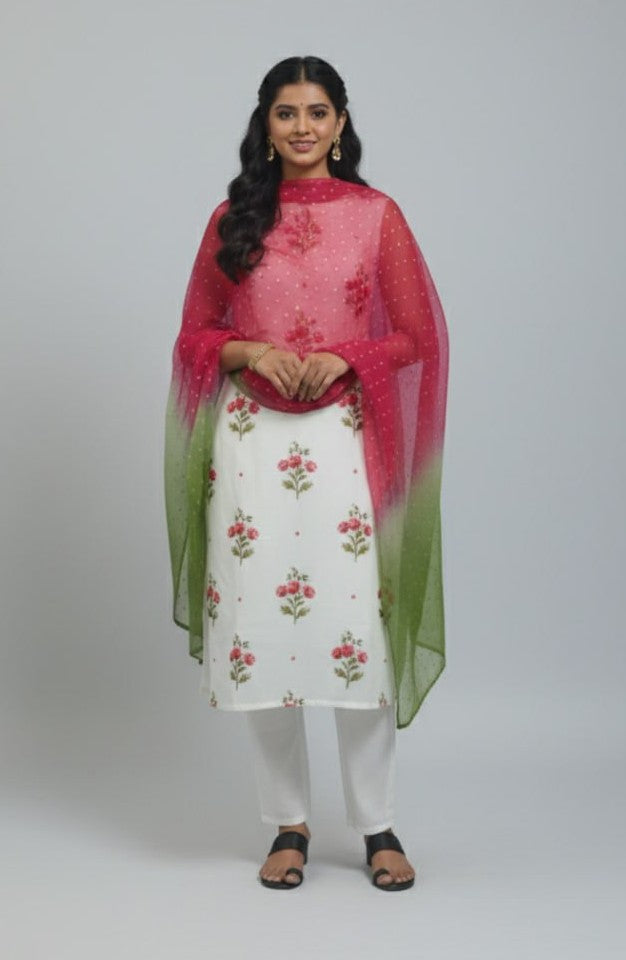 3 Pcs Bottom Dupatta Set