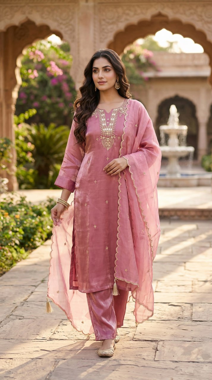 3 Pcs Bottom Dupatta Set