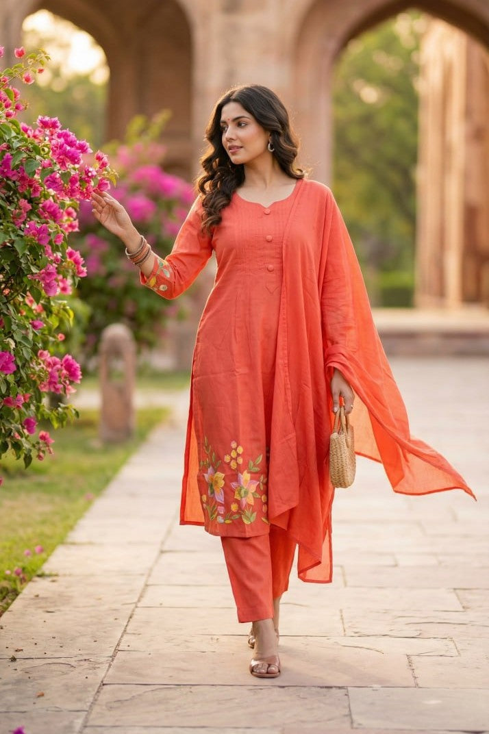 3 Pcs Bottom Dupatta Set