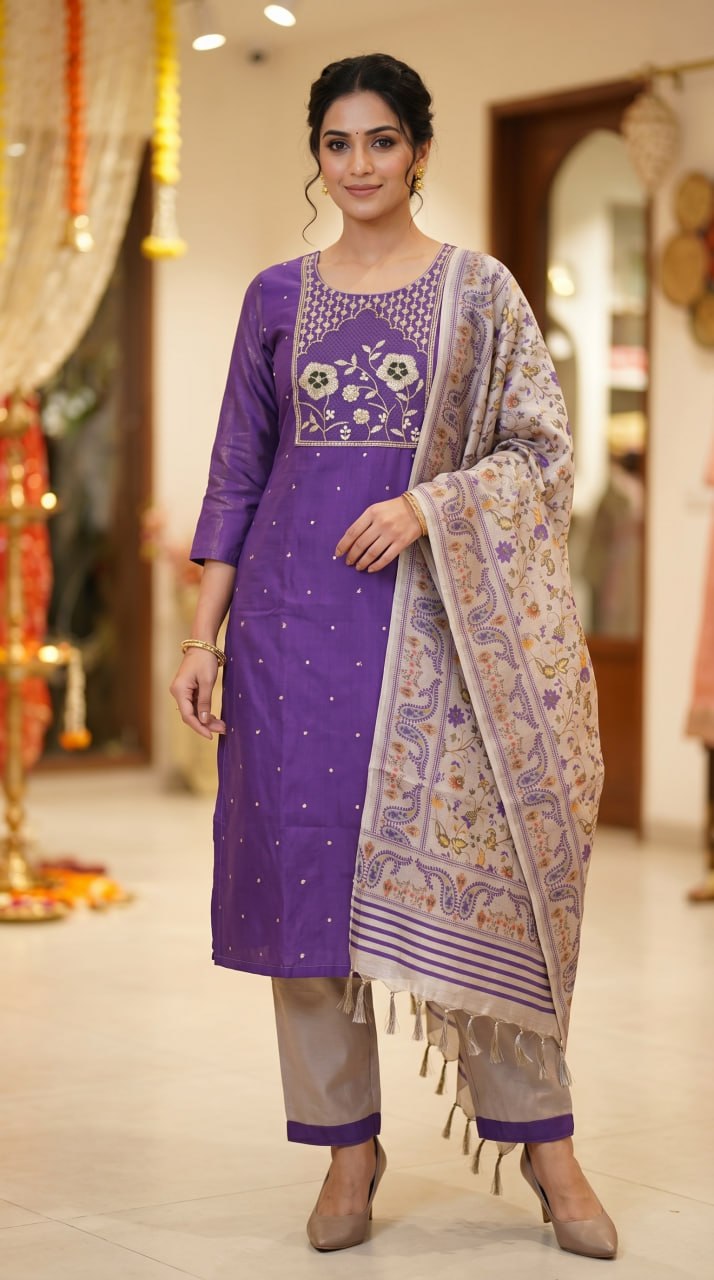 3 Pcs Bottom Dupatta Set