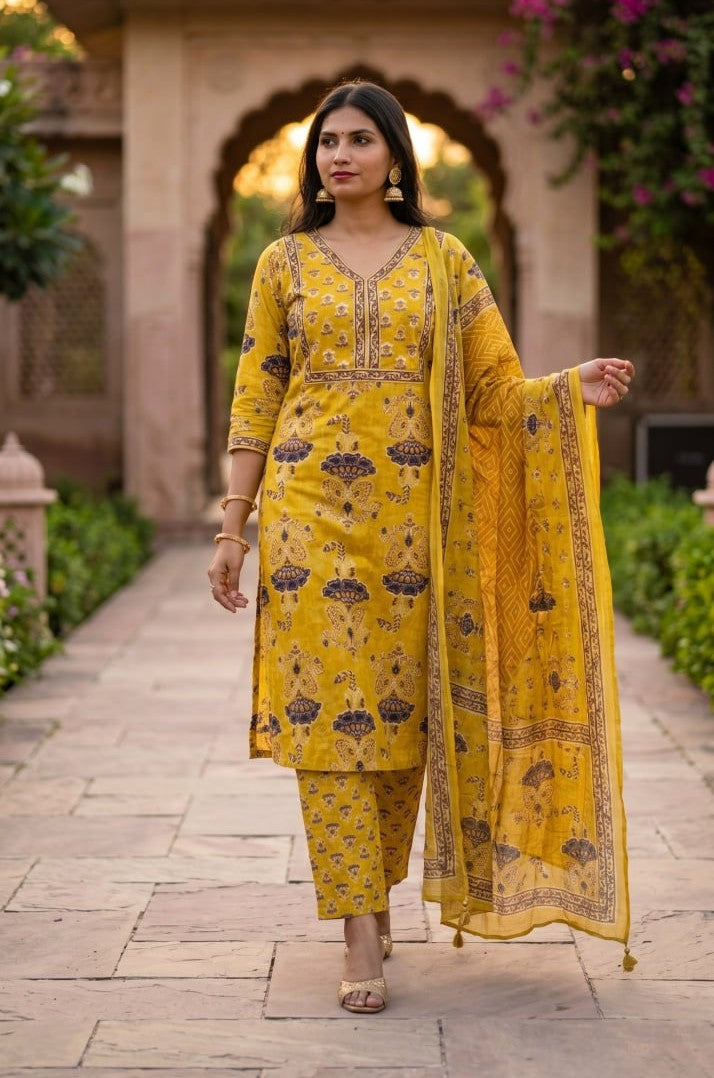 3 Pcs Bottom Dupatta Set