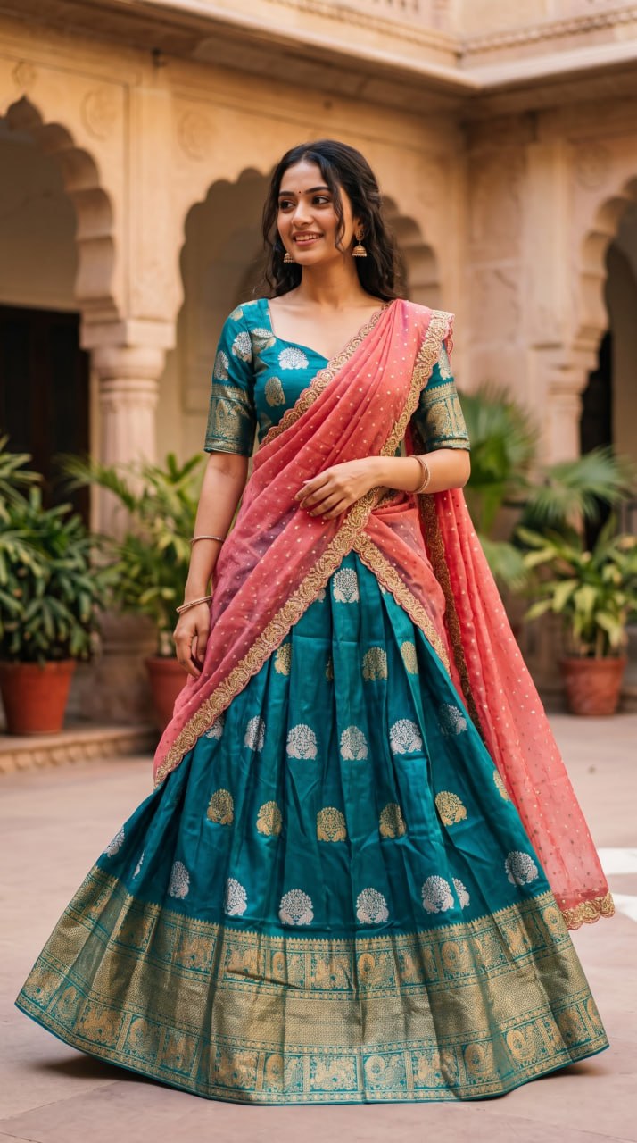 Assam Pattu lehenga