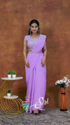Silver Thread And Stone Work With A Beautiful Waist Belt One Minute Saree