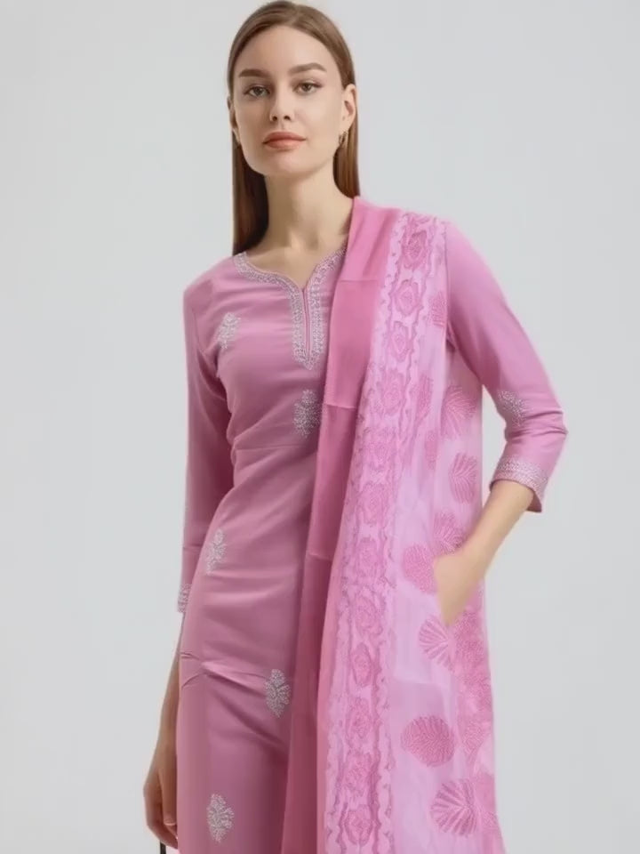 3 Pcs Bottom Dupatta Set