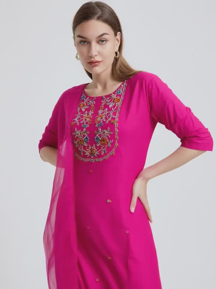 3 Pcs Bottom Dupatta Set