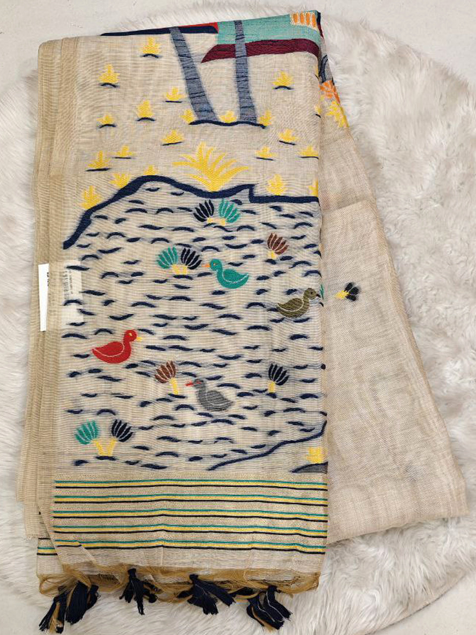 Sandal Jute Saree