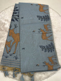Linen Slub Saree