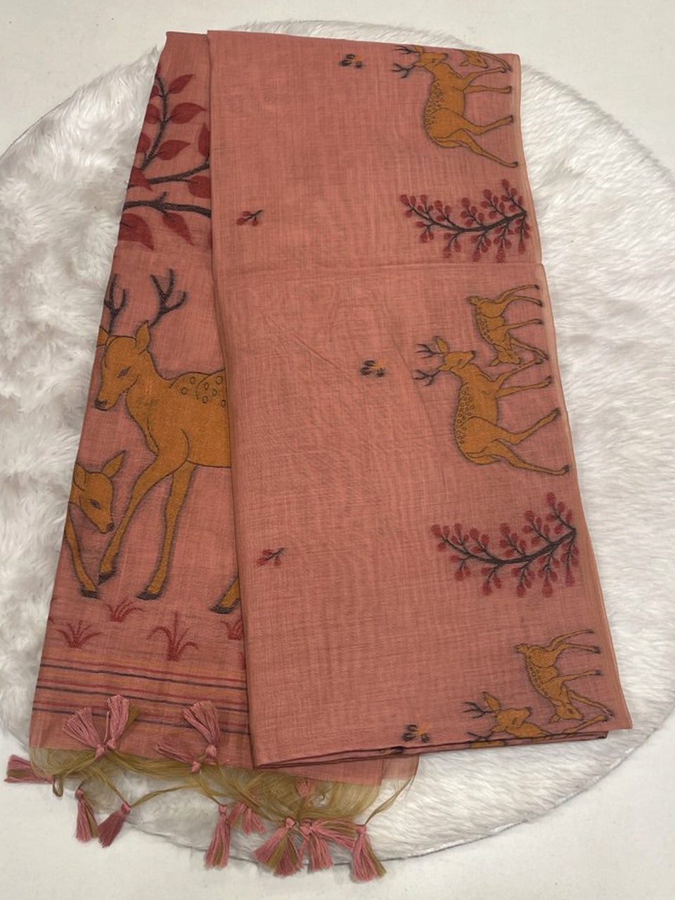 Linen Slub Saree