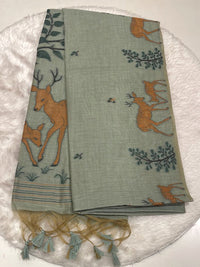 Linen Slub Saree