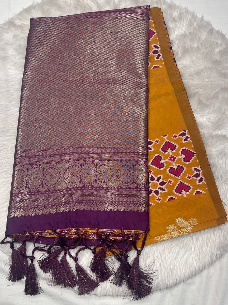 Soft Silk Ikkat Design Sarees