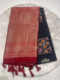 Soft Silk Ikkat Design Sarees