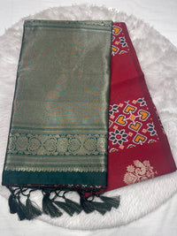 Soft Silk Ikkat Design Sarees