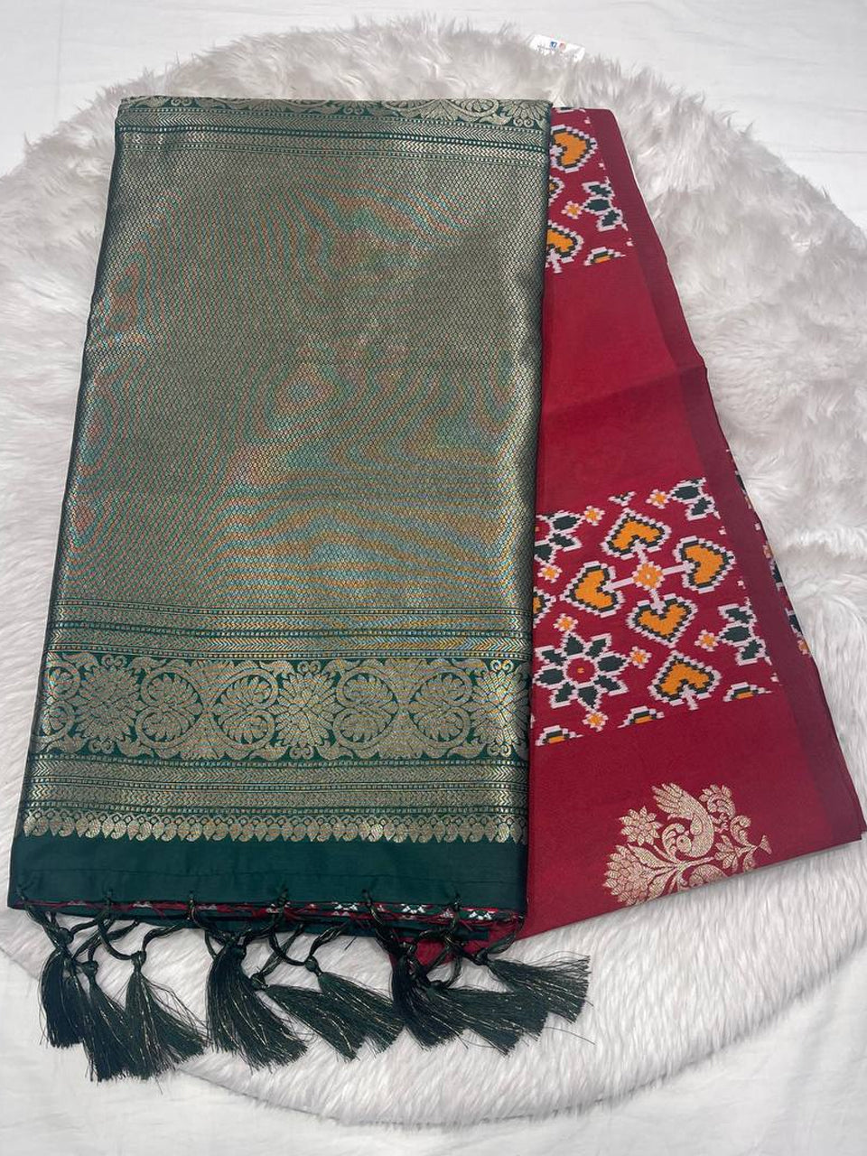 Soft Silk Ikkat Design Sarees