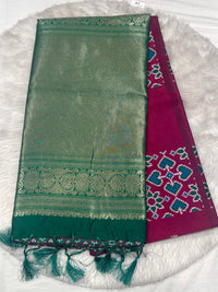 Soft Silk Ikkat Design Sarees