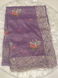Ethereal Swan Thread Work Saree