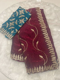 Regal Bloom Zari Work Saree