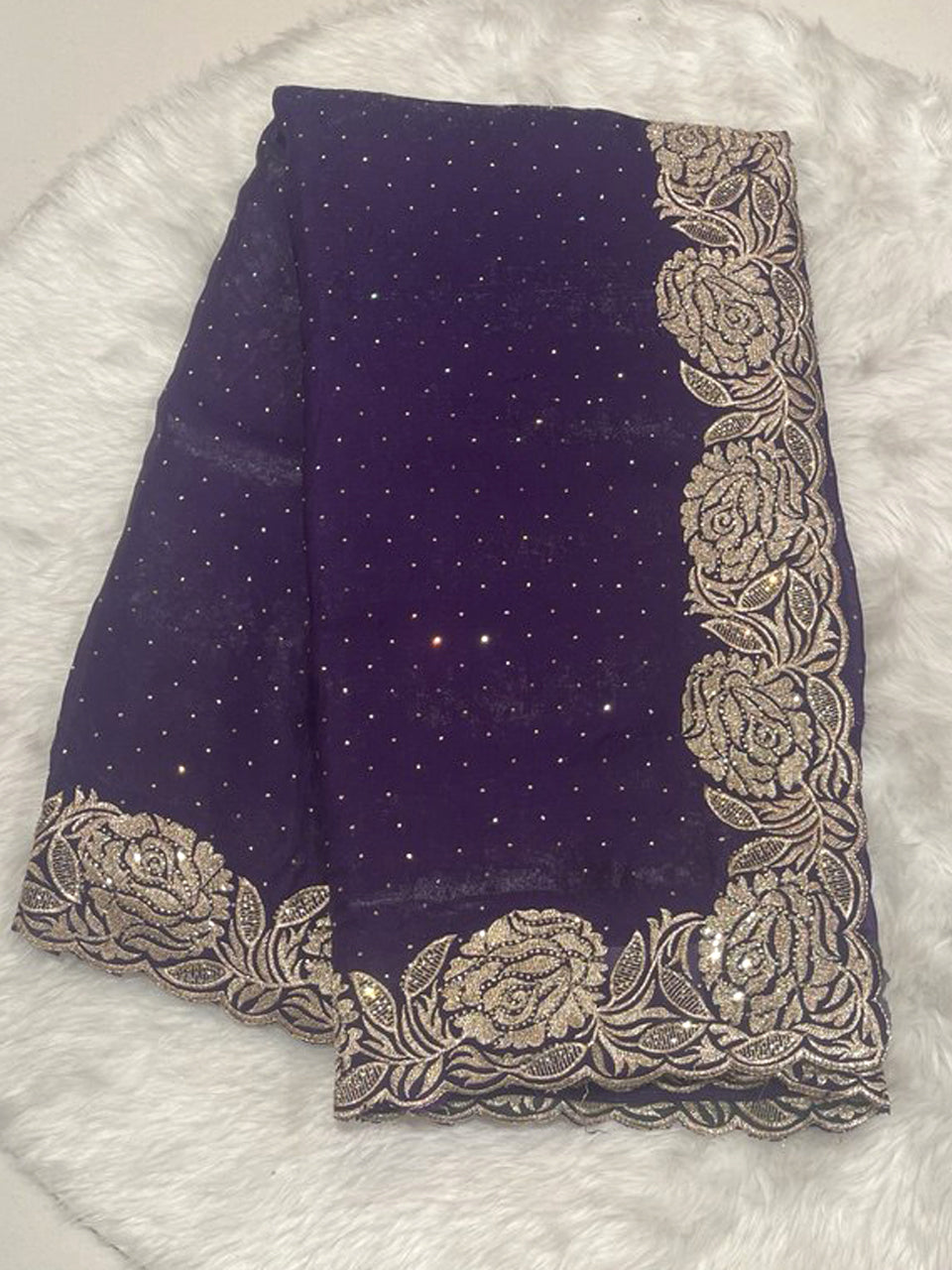 Deep Forest Green Space Silk Saree