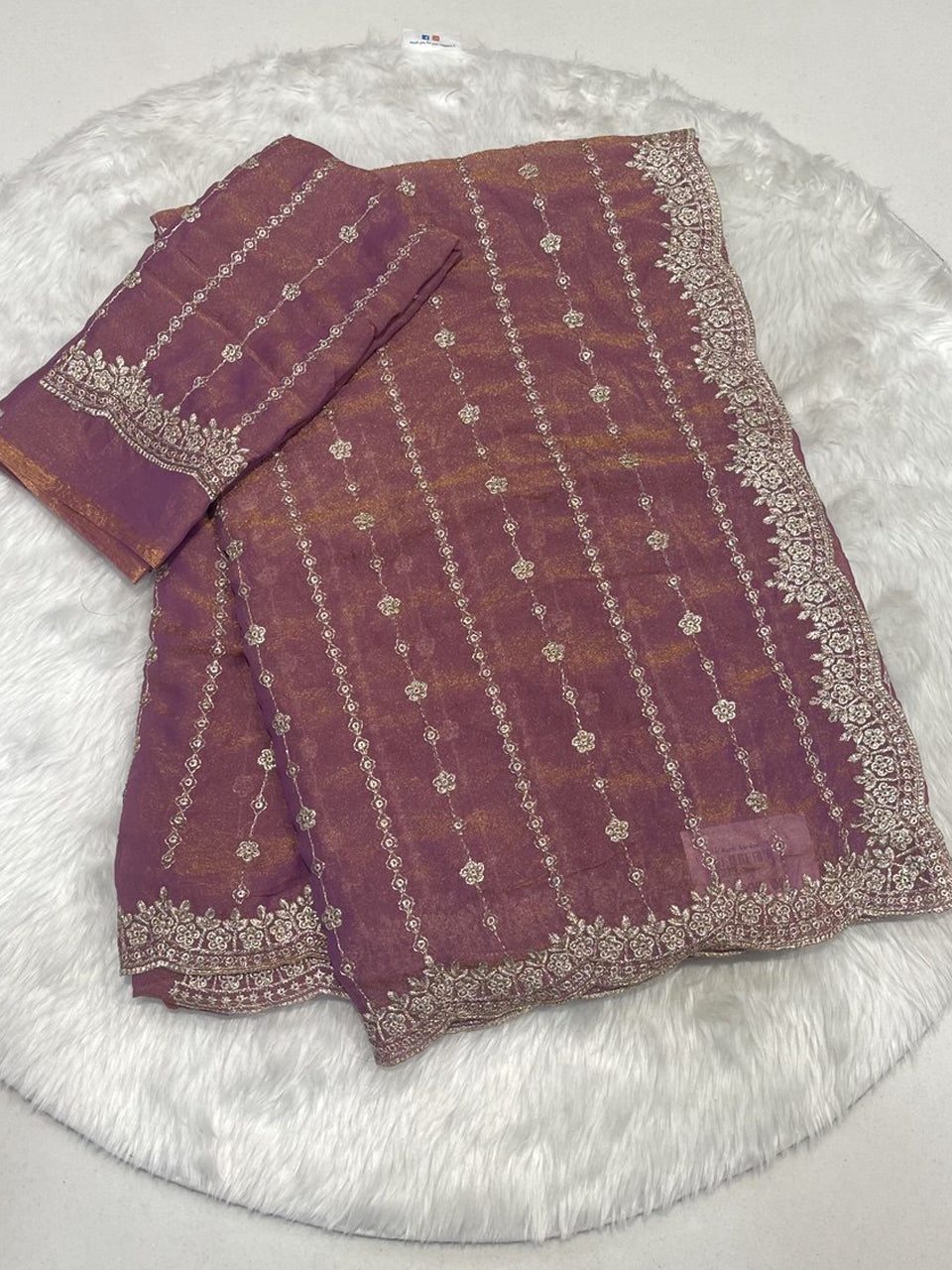 Teal Blue Space Silk Saree