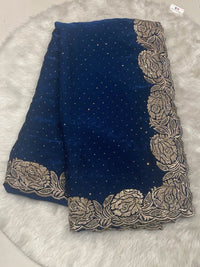 Deep Forest Green Space Silk Saree