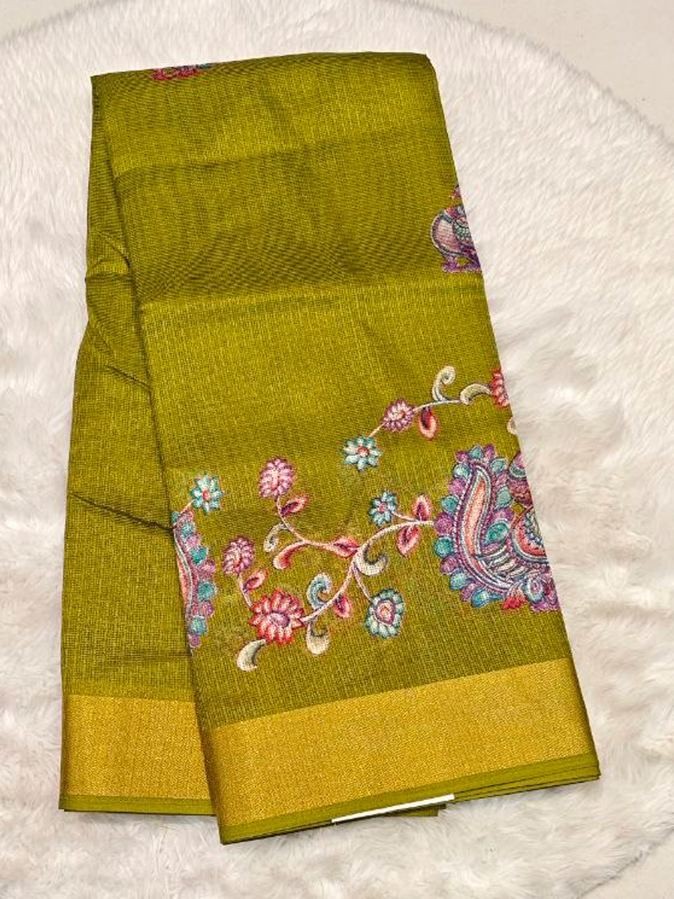 Supernet Kalamkari Saree