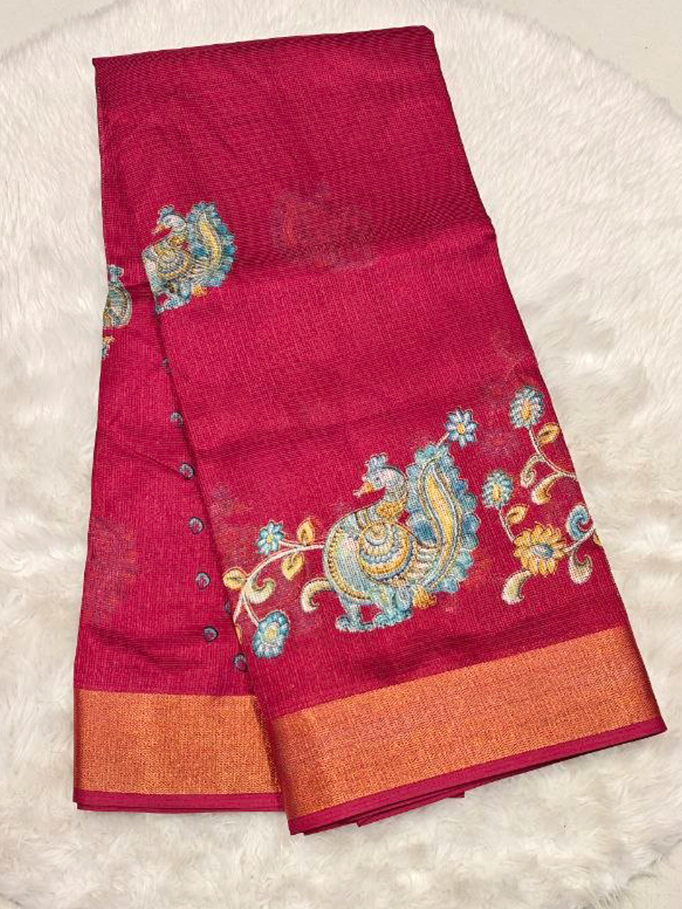 Supernet Kalamkari Saree
