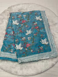 Karachi Silk Thread Work Saree
