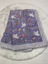 Karachi Silk Thread Work Saree