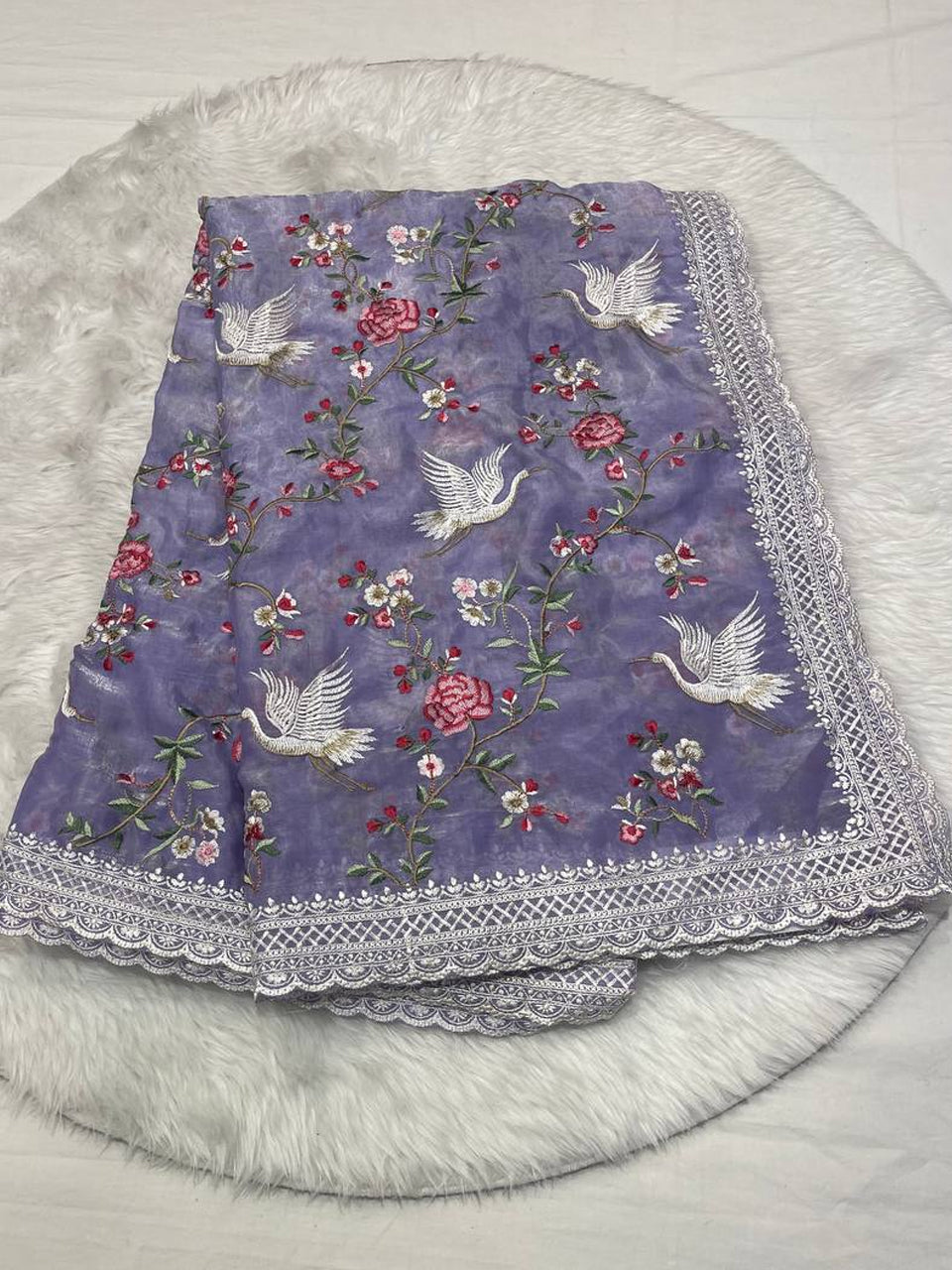 Karachi Silk Thread Work Saree