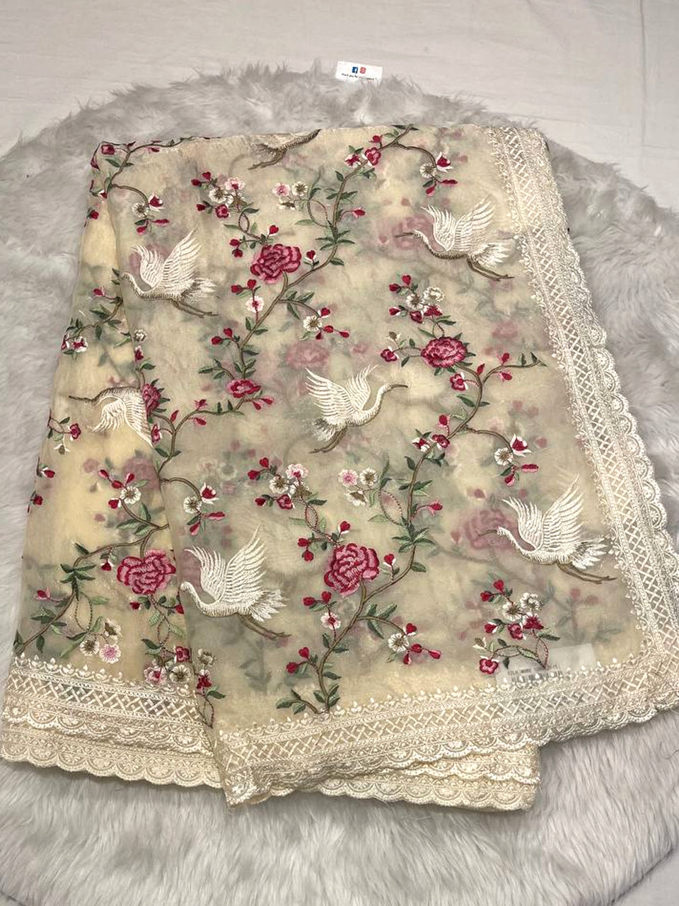 Karachi Silk Thread Work Saree