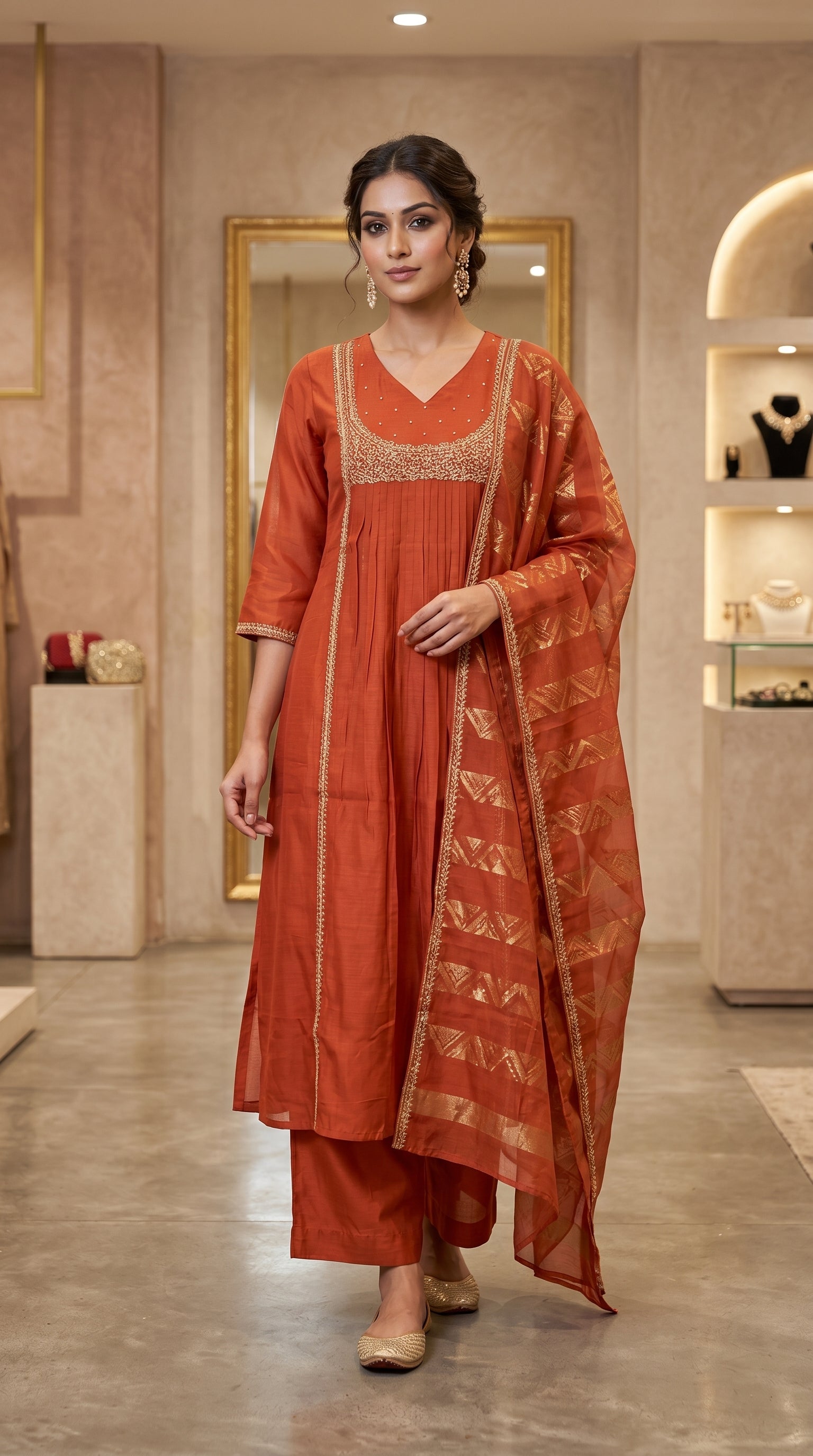 3 Pcs Bottom Dupatta Set