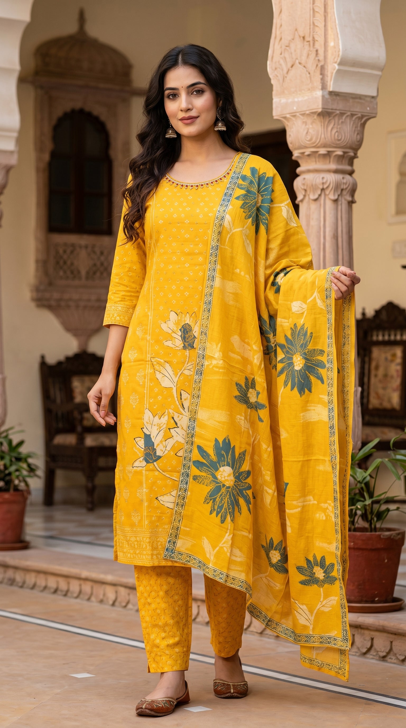 3 Pcs Bottom Dupatta Set