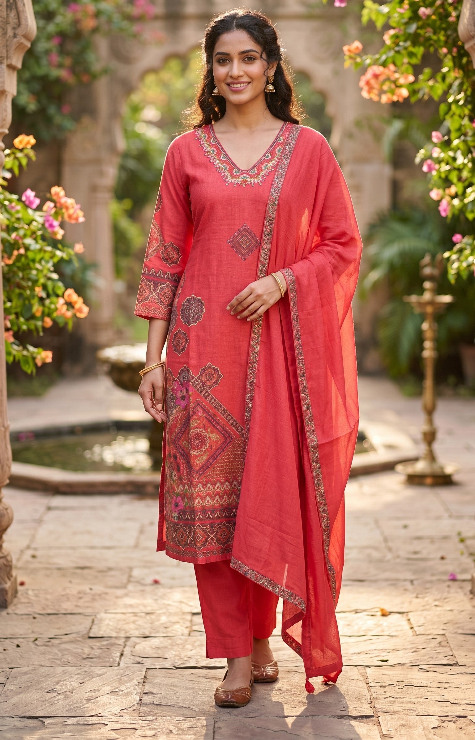3 Pcs Bottom Dupatta Set