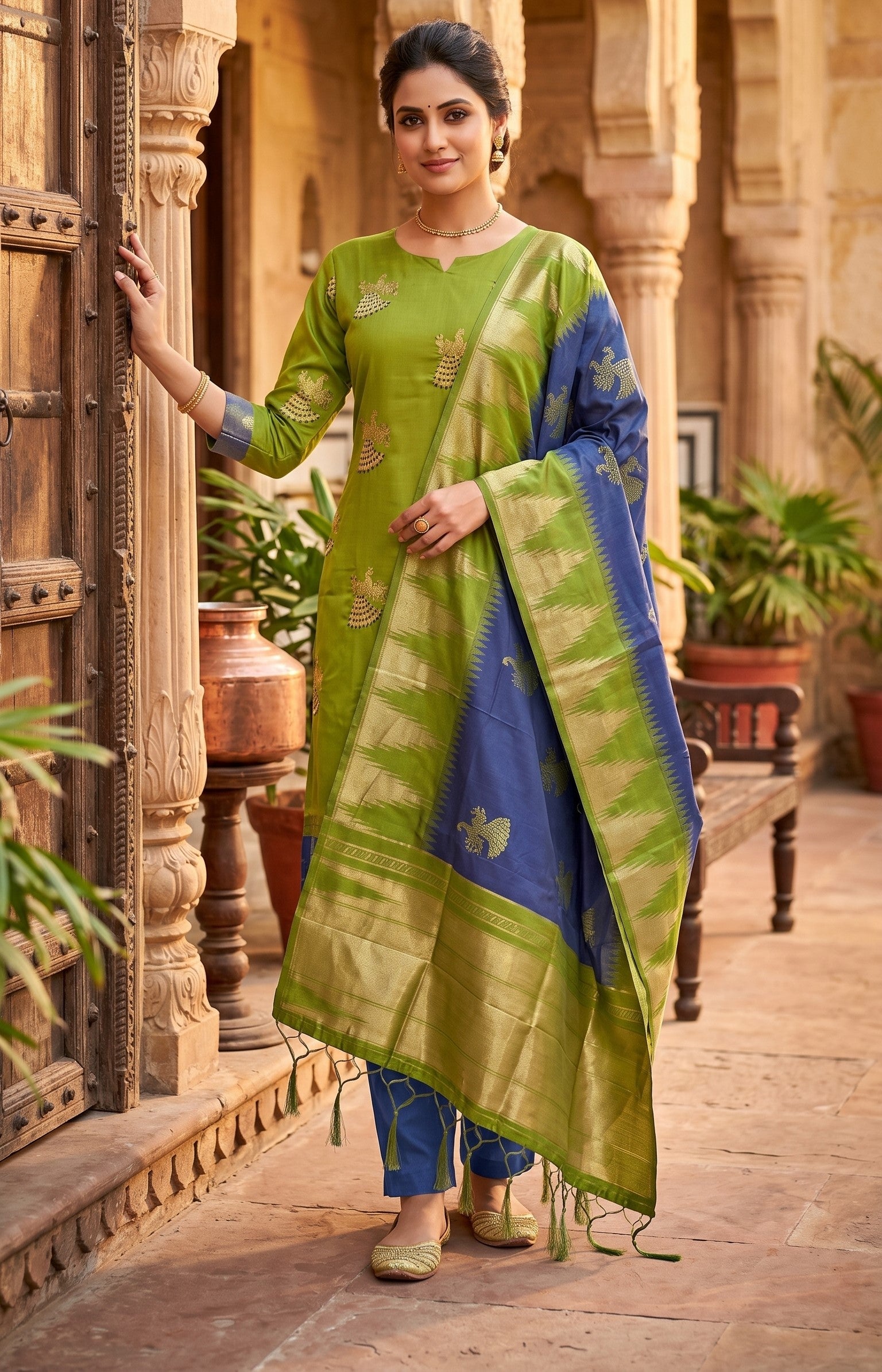 3 Pcs Bottom Dupatta Set