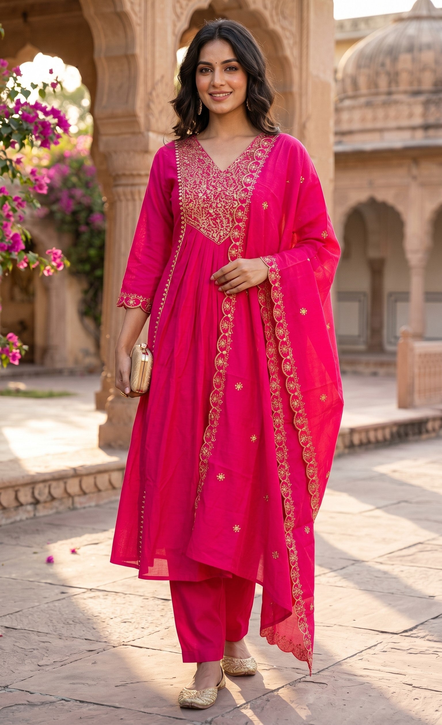 3 Pcs Bottom Dupatta Set