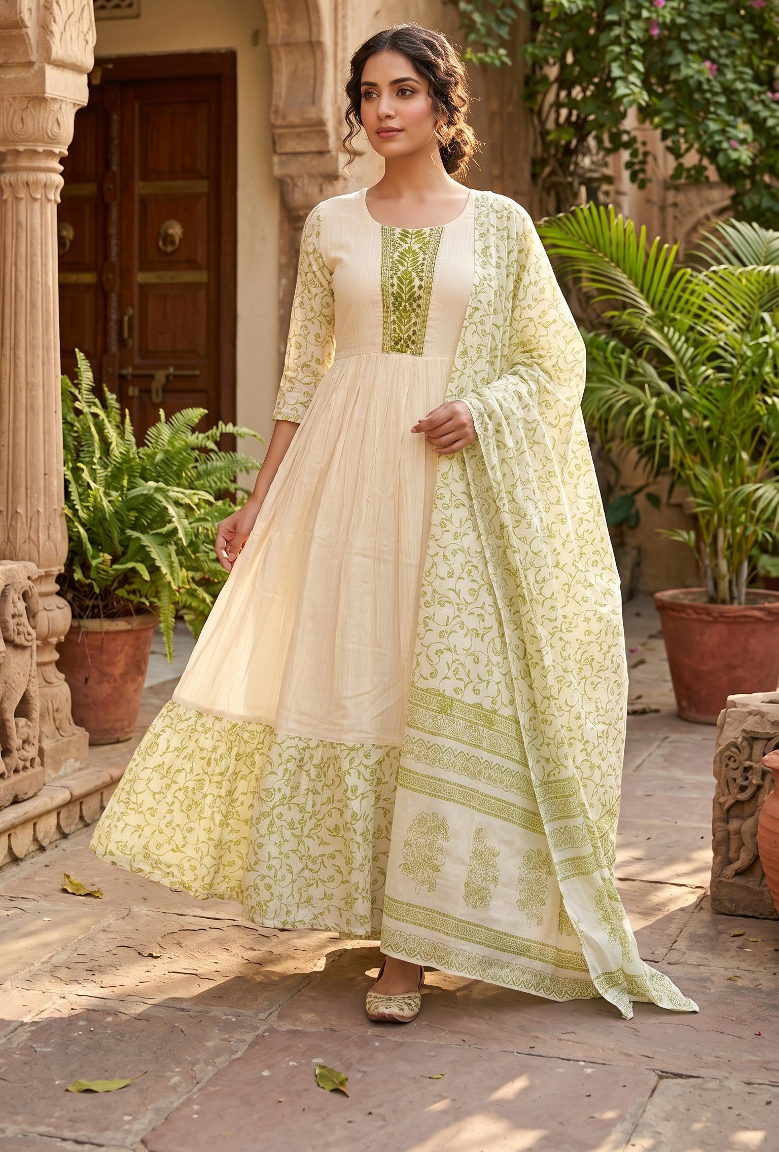 3 Pcs Bottom Dupatta Set