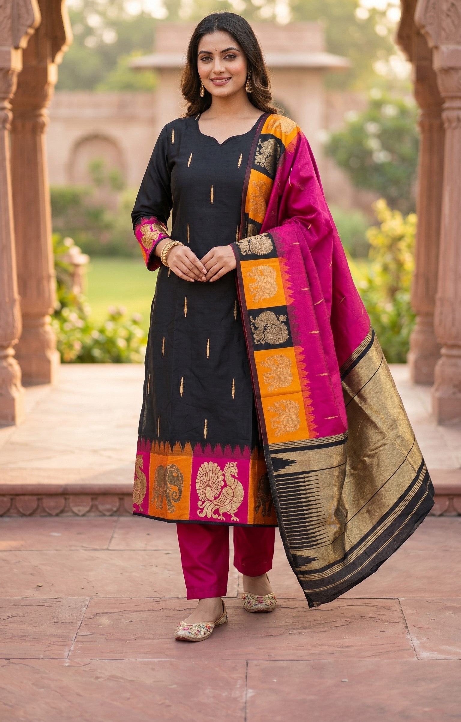 3 Pcs Bottom Dupatta Set