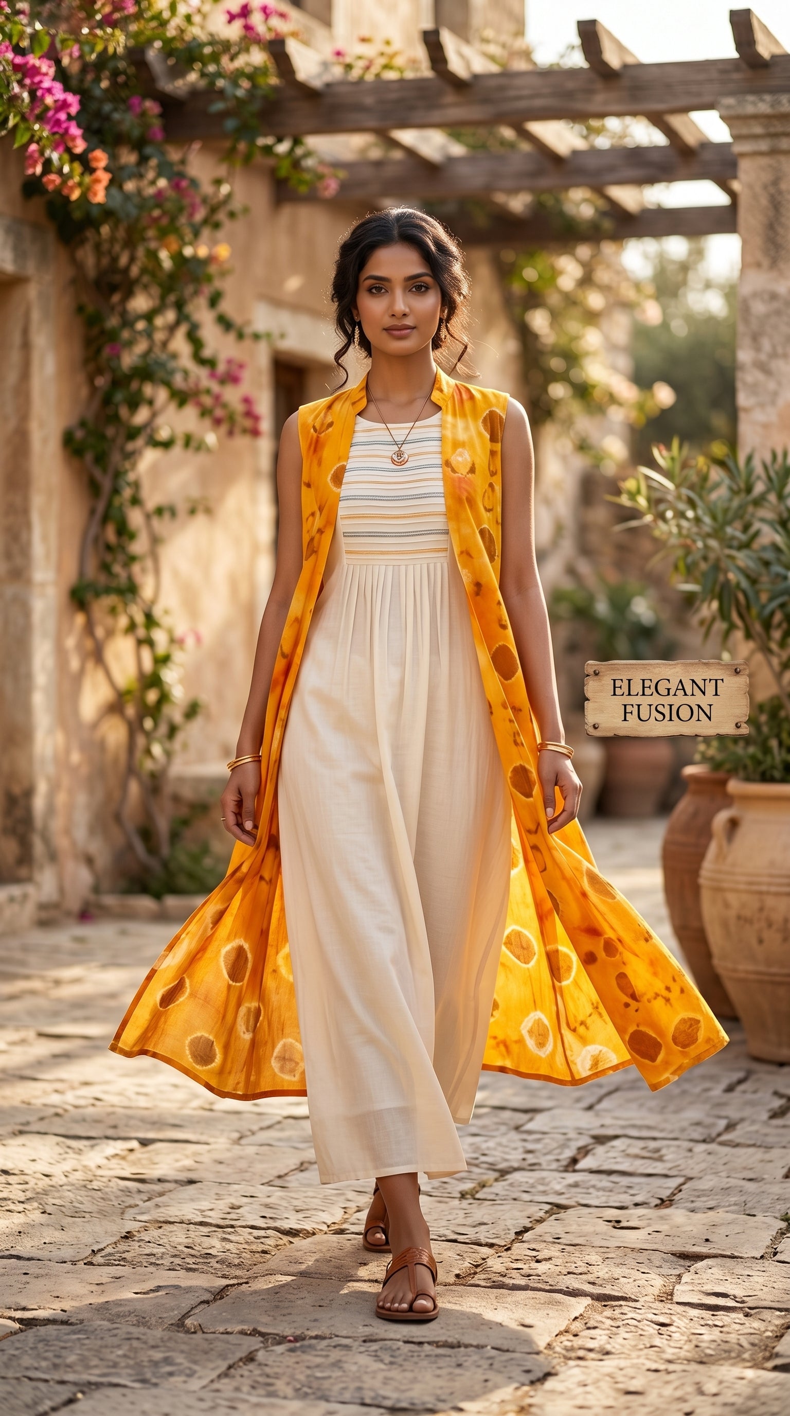 Chanderi Silk Coat Model Dress