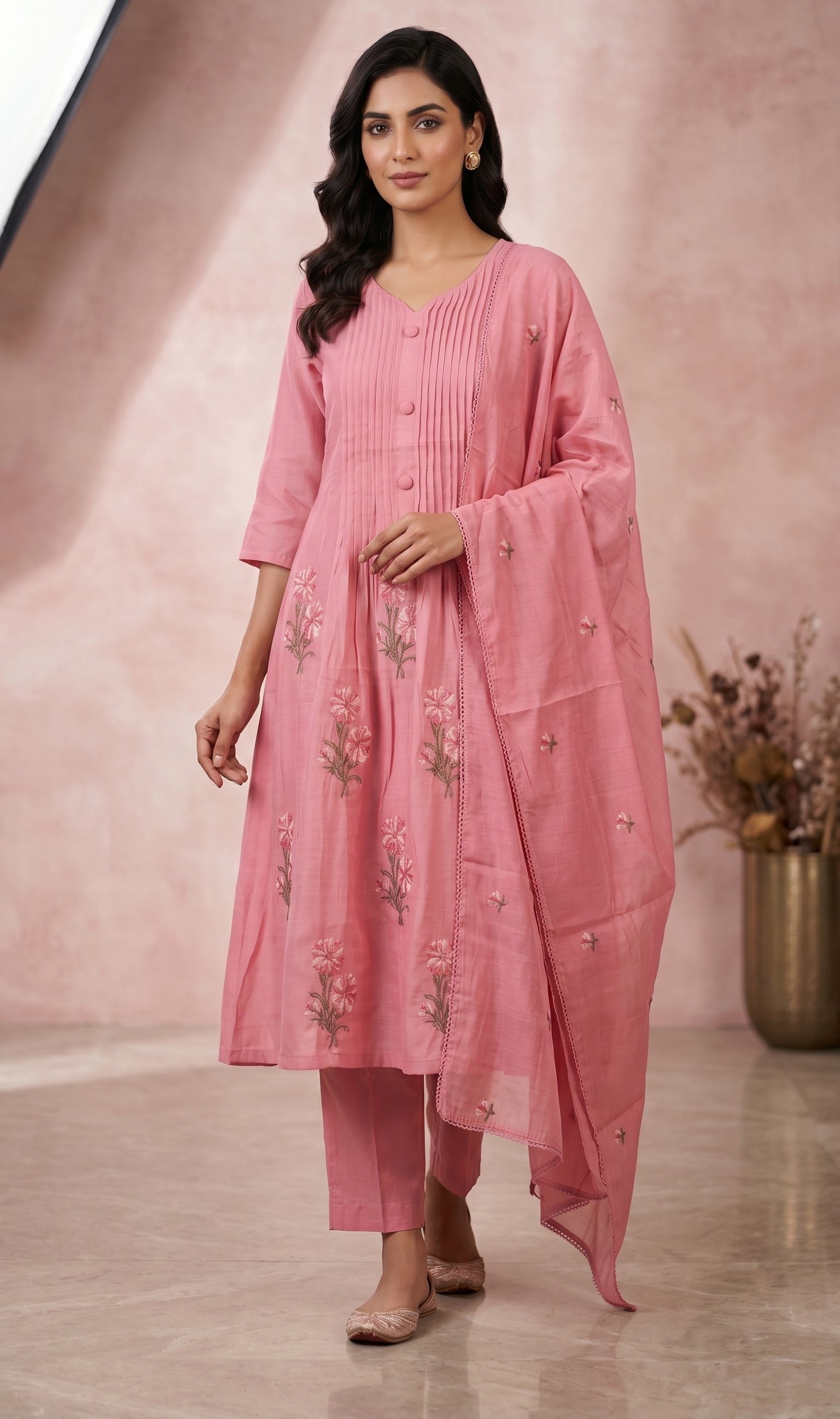 3 Pcs Bottom Dupatta Set