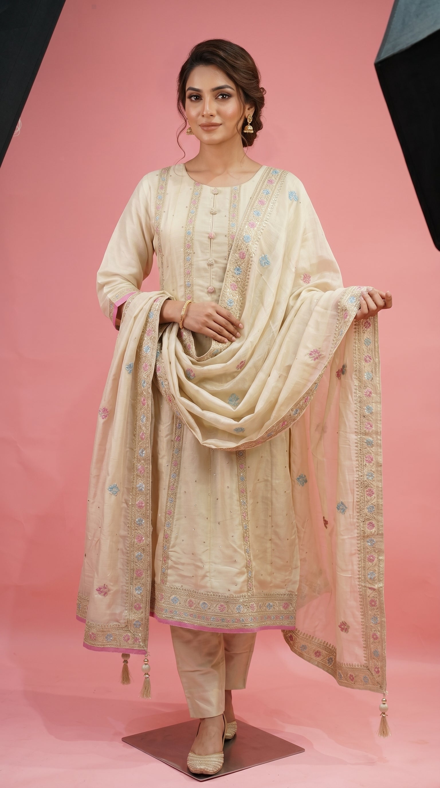 3 Pcs Bottom Dupatta Set