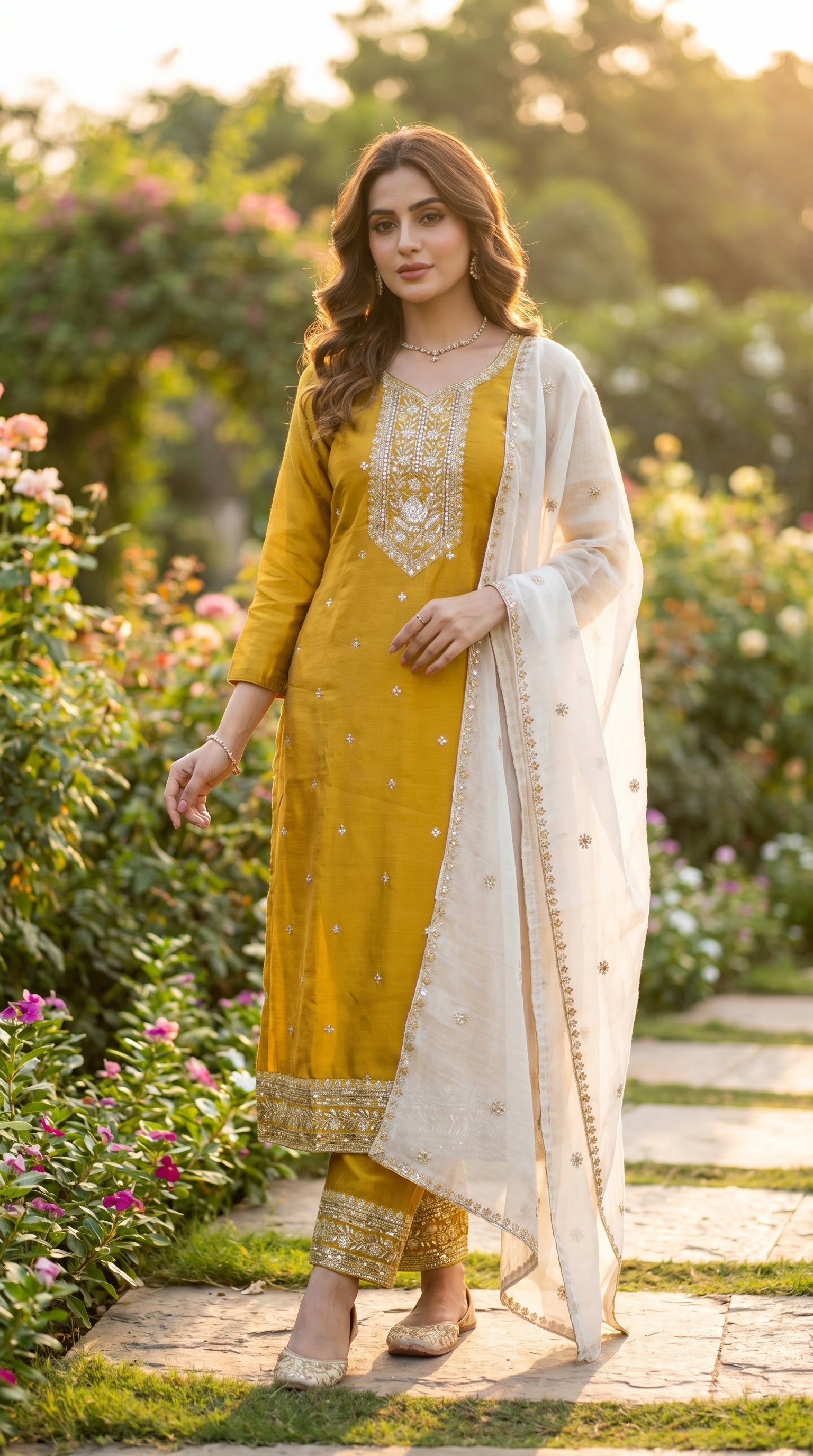 3 Pcs Bottom Dupatta Set