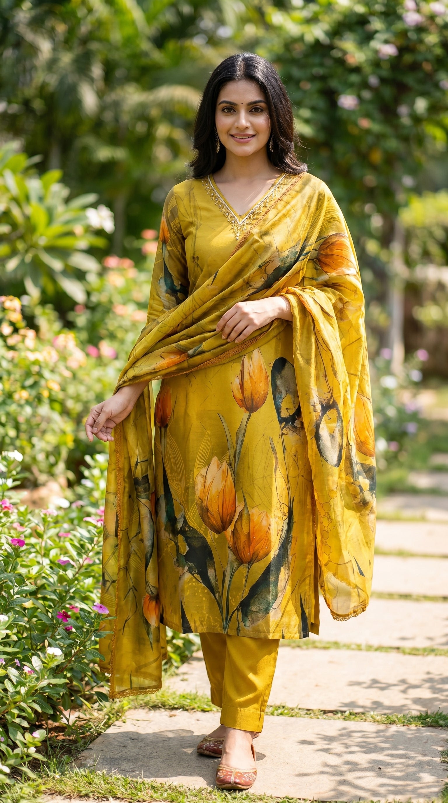 3 Pcs Bottom Dupatta Set