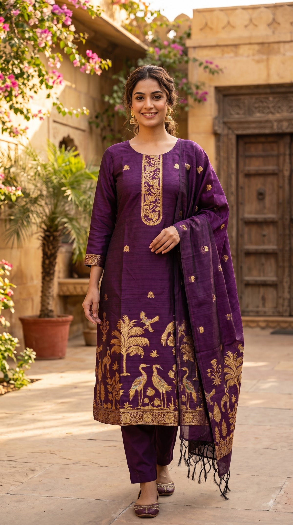 3 Pcs Bottom Dupatta Set