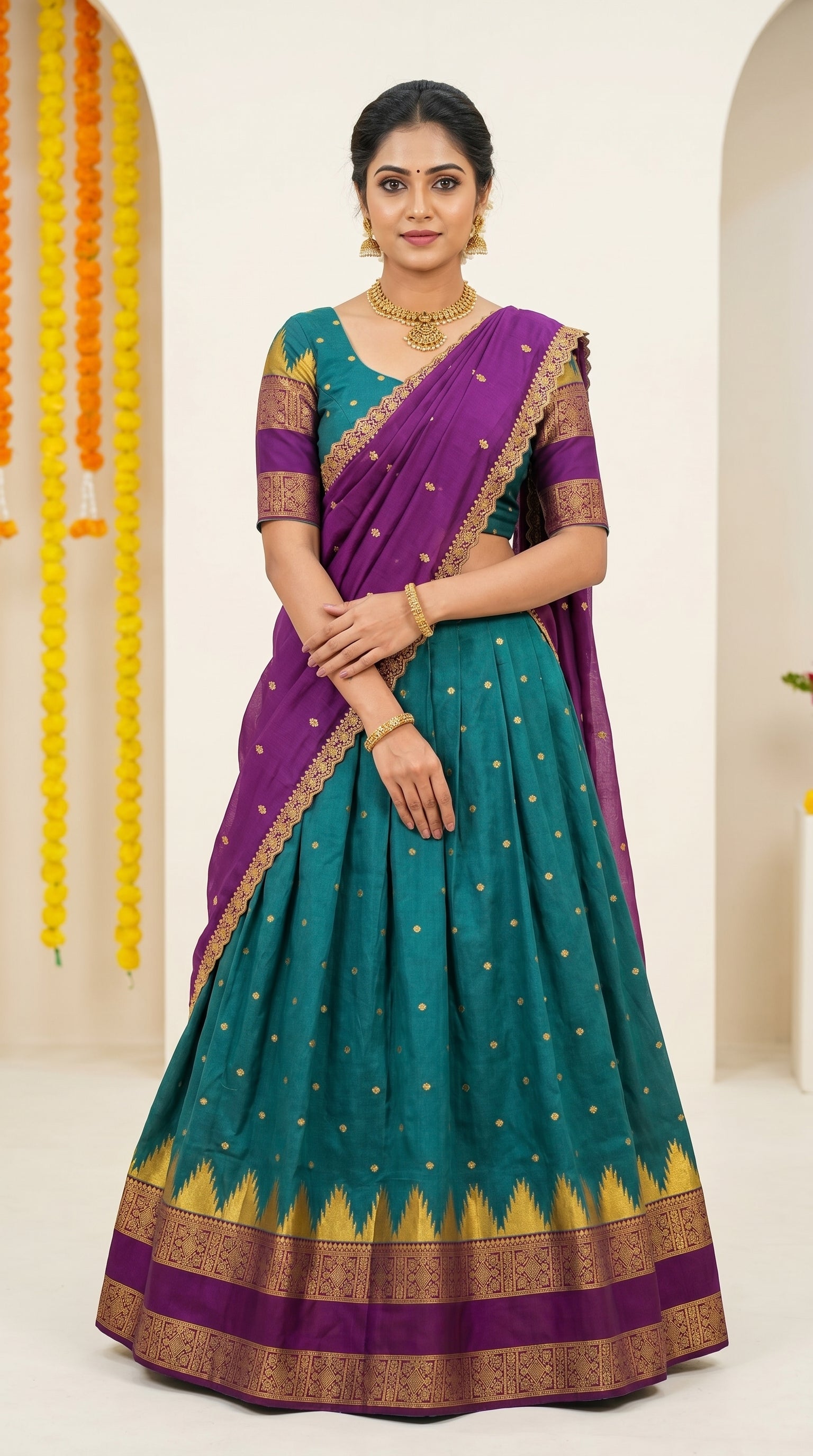 Masakali fabric half saree