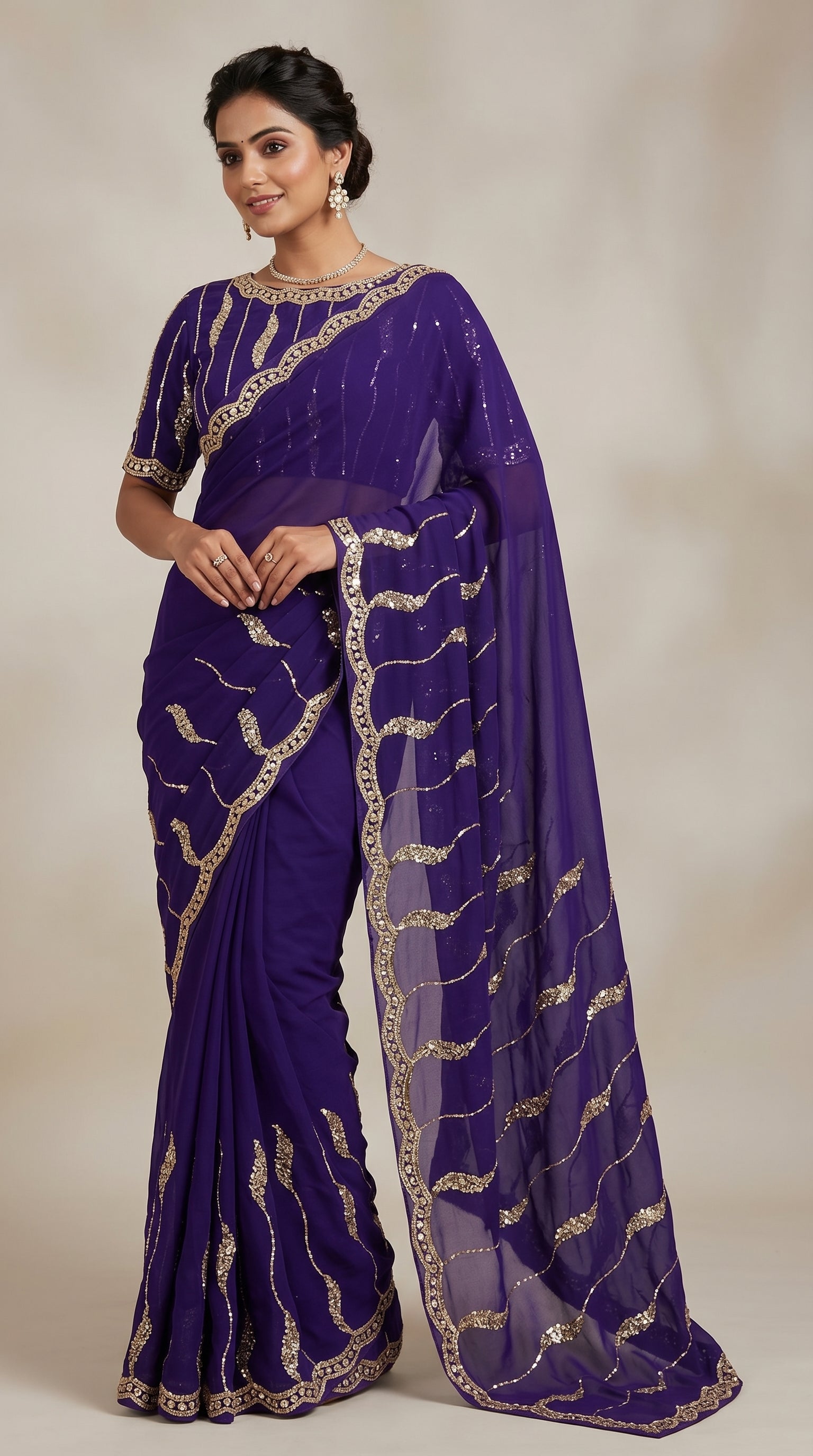 Space Silk Saree