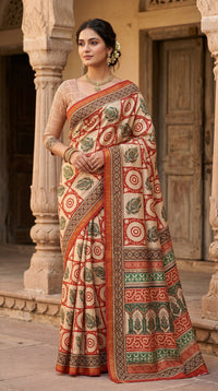 Pure Mercerised Chanderi Saree