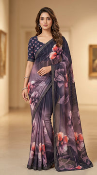 Malgudi Georgette Saree