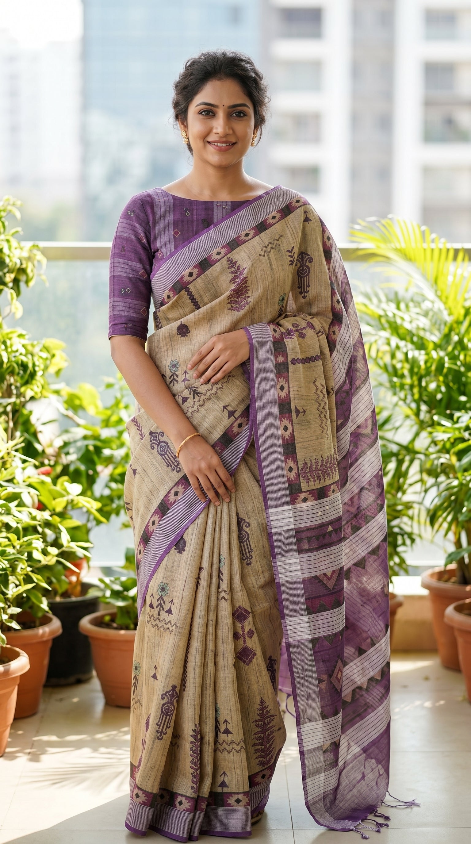 Jute Silk Saree