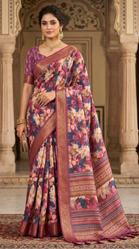 Mushroom Silk Saree