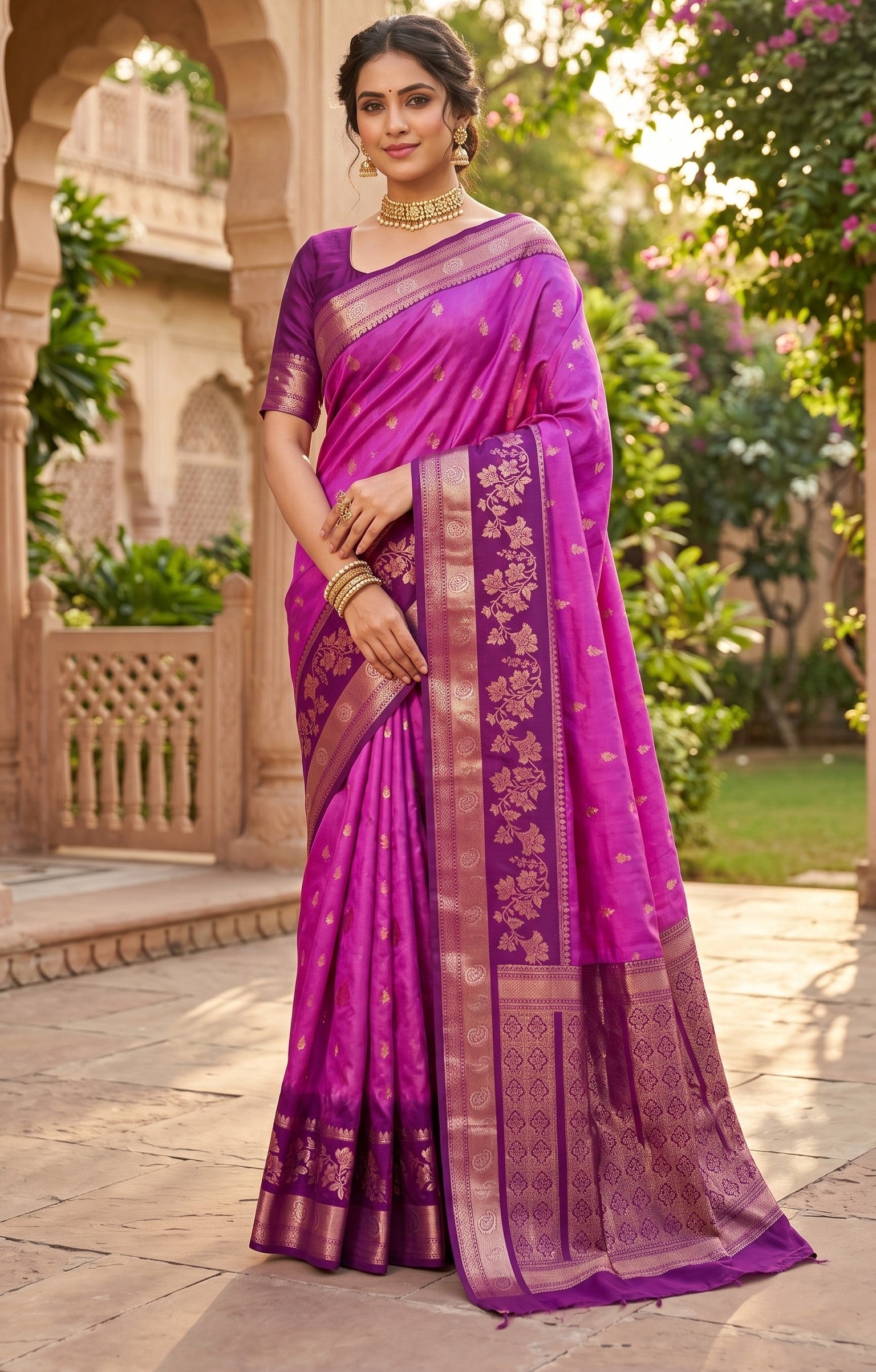 Poly-Viscose Saree