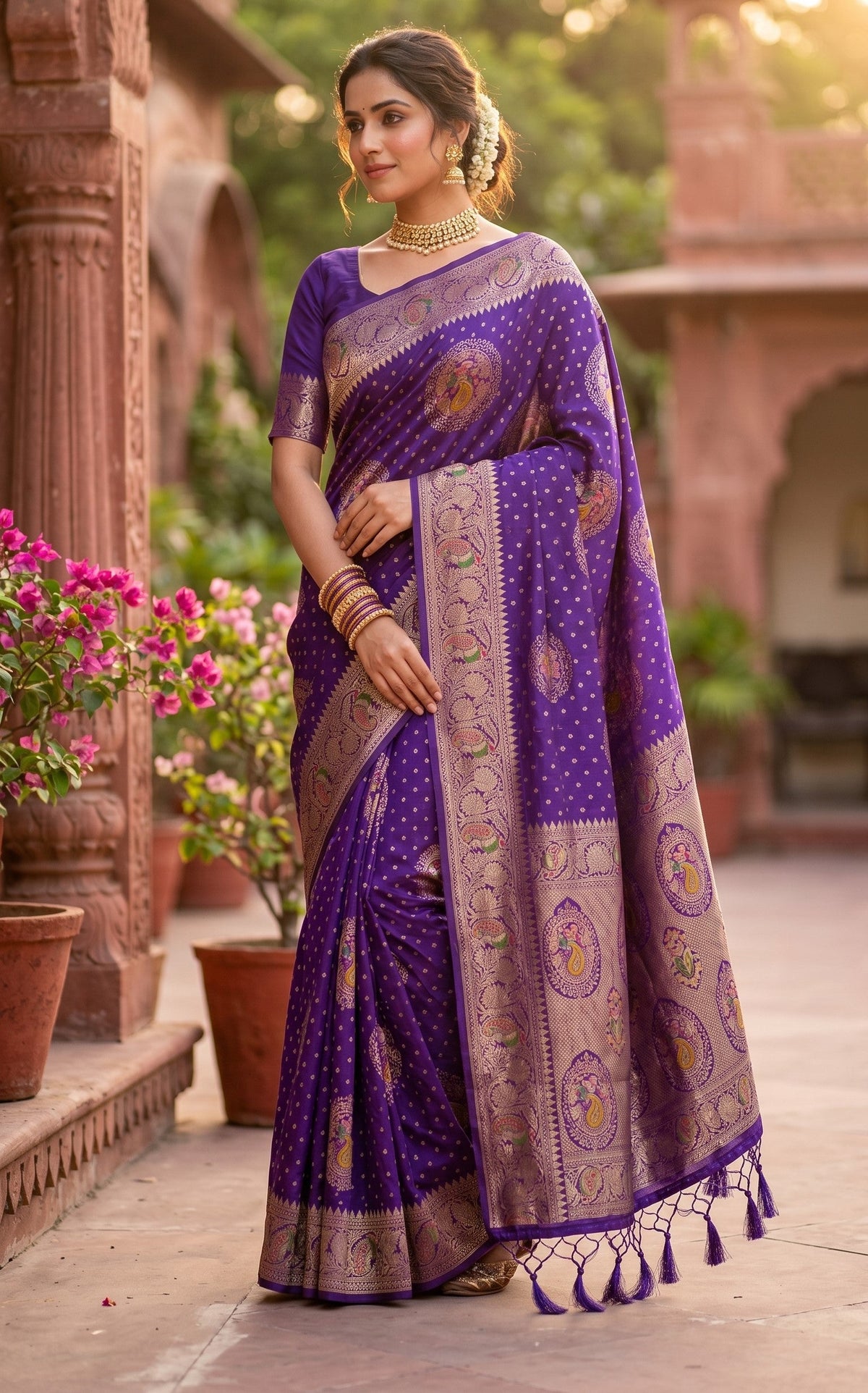 Banarasi Saree peacock zari